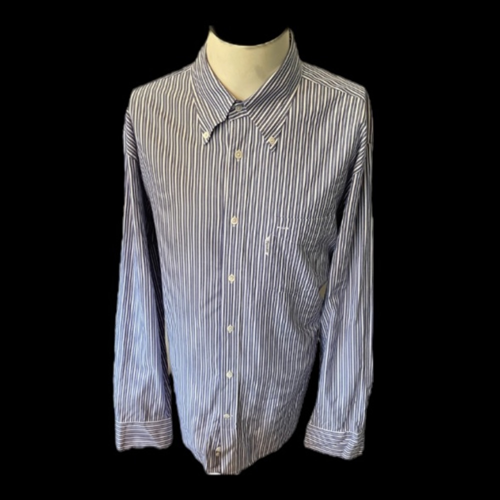 FACONNABLE Trend Stripe Button Down Collar Shirt Size XL